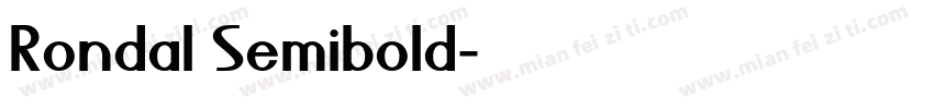 Rondal Semibold字体转换